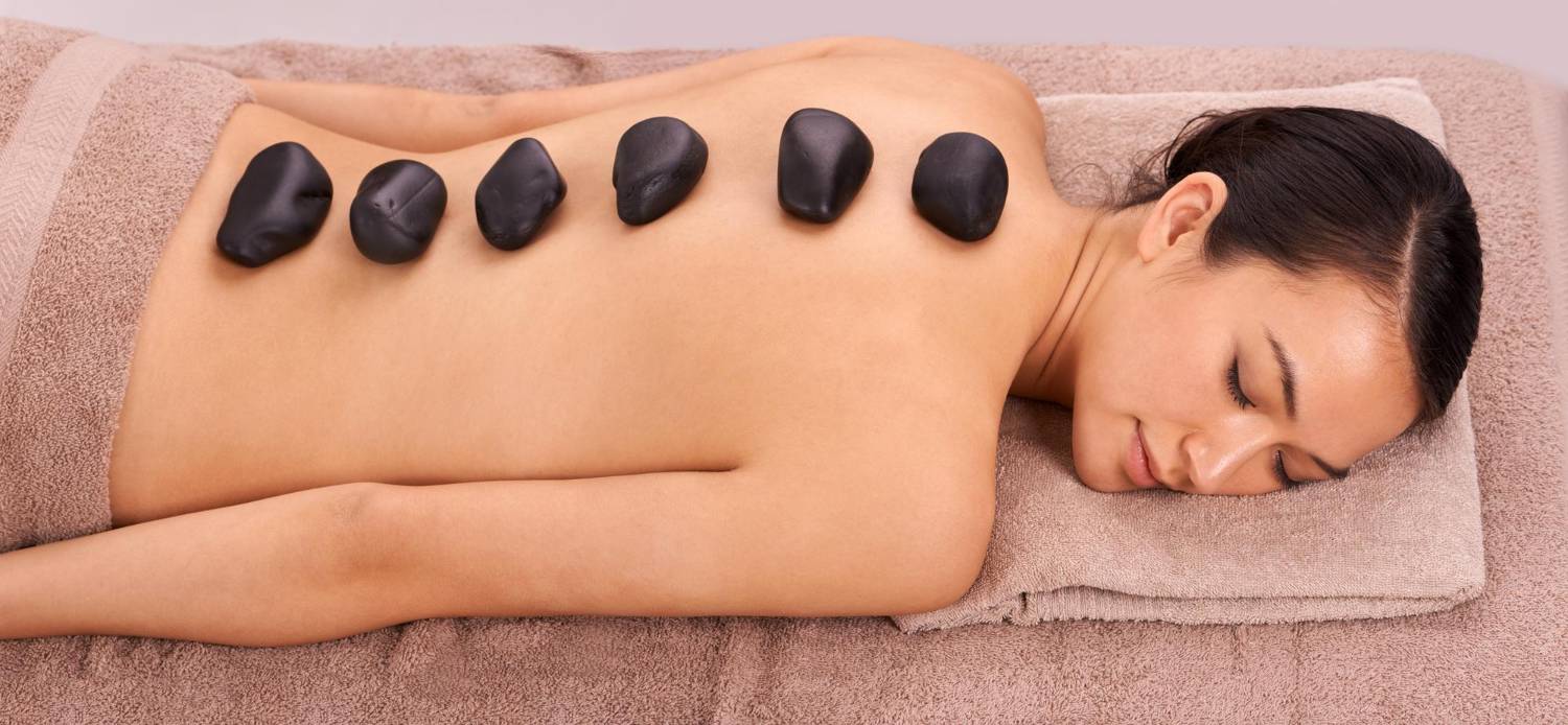Hot stone massage with heated basalt stones Jersey City