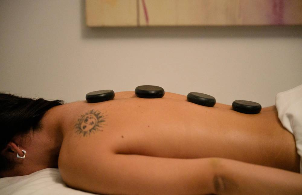 Hot stone massage with heated basalt stones Jersey City