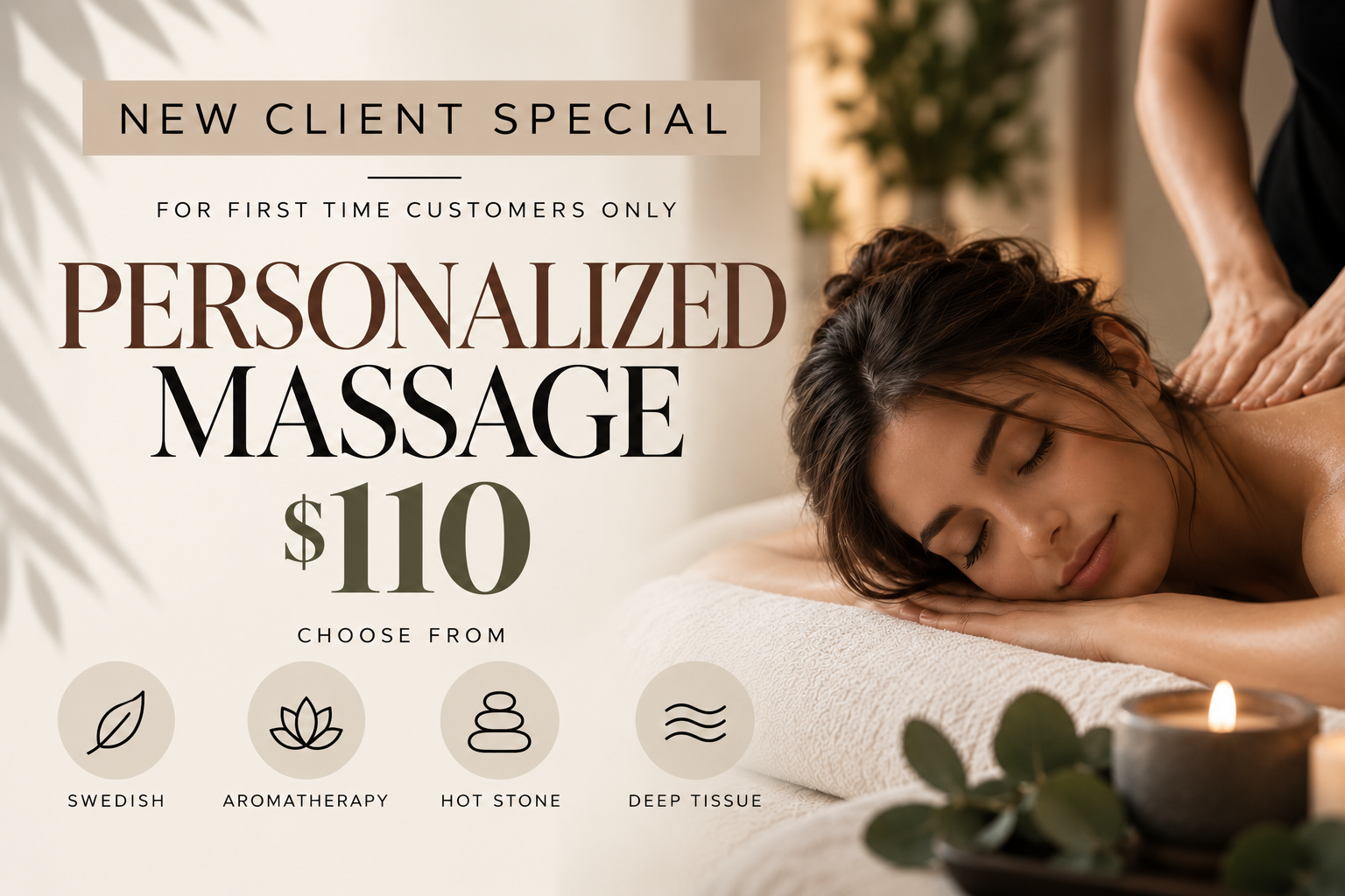 new client special massage offer
